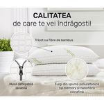 Casa si Gradina - Textile si covoare - Perne si pilote - Perne - Set 2 perne 50x70 cm, Essience Premium Collection, husa tricot bambus; umplutura fulgi memory si nanofibra extrafina; - Infinity.ro