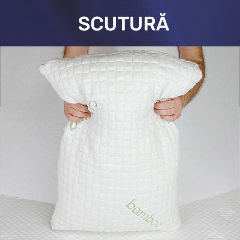Casa si Gradina - Textile si covoare - Perne si pilote - Perne - Set 2 perne 50x70 cm, Essience Premium Collection, husa tricot bambus; umplutura fulgi memory si nanofibra extrafina; - Infinity.ro