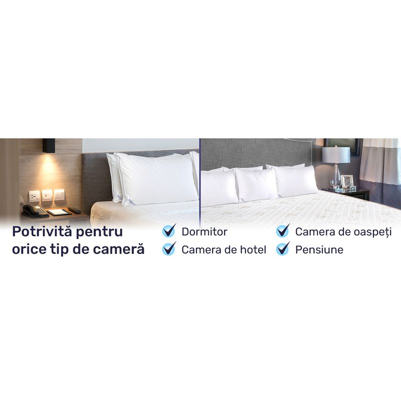 Casa si Gradina - Textile si covoare - Perne si pilote - Perne - Set 2 perne 50x70 cm, Essience Premium Collection, husa 100% Bumbac; umplutura confort nanofibra extrafina - Infinity.ro