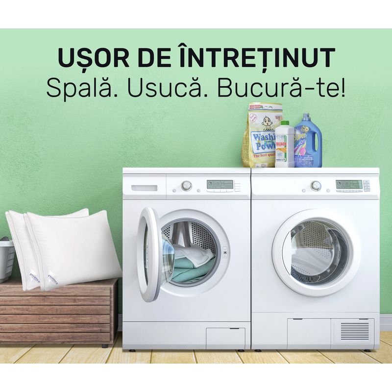 Casa si Gradina - Textile si covoare - Perne si pilote - Perne - Set 2 perne 50x70 cm, Essience Premium Collection, husa 100% Bumbac; umplutura confort nanofibra extrafina - Infinity.ro