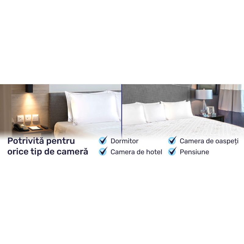 Casa si Gradina - Textile si covoare - Perne si pilote - Perne - Set 2 perne 50x70 cm, Essience Premium Collection, insert memory si umplutura nanofibra extrafina, husa 100% Bumbac - Infinity.ro