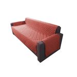 Casa si Gradina - Textile si covoare - Huse pentru mobilier - Husa matlasata cu doua fete Alcam pentru canapea 3 locuri Corai/ Vanila - Infinity.ro