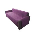 Casa si Gradina - Textile si covoare - Huse pentru mobilier - Husa matlasata cu doua fete Alcam pentru canapea 3 locuri Purple/ Vanila - Infinity.ro