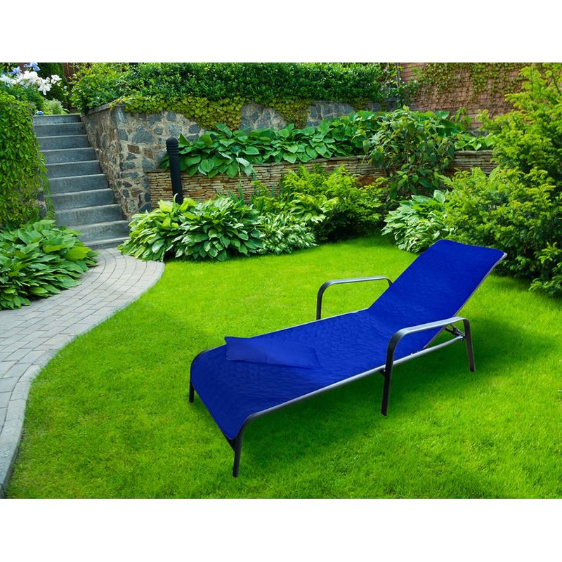 Casa si Gradina - Gradina si terasa - Mobilier exterior - Perne decorative exterior - Set saltea si perna pentru sezlong Bedora Summer 60x190 cm, Albastru - Infinity.ro