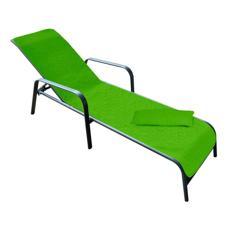 Casa si Gradina - Gradina si terasa - Mobilier exterior - Perne decorative exterior - Set saltea si perna pentru sezlong Bedora Summer 60x190 cm, Verde - Infinity.ro