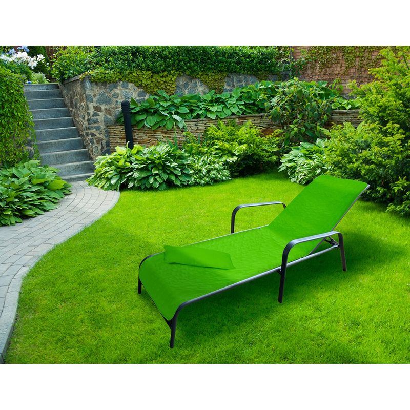 Casa si Gradina - Gradina si terasa - Mobilier exterior - Perne decorative exterior - Set saltea si perna pentru sezlong Bedora Summer 60x190 cm, Verde - Infinity.ro
