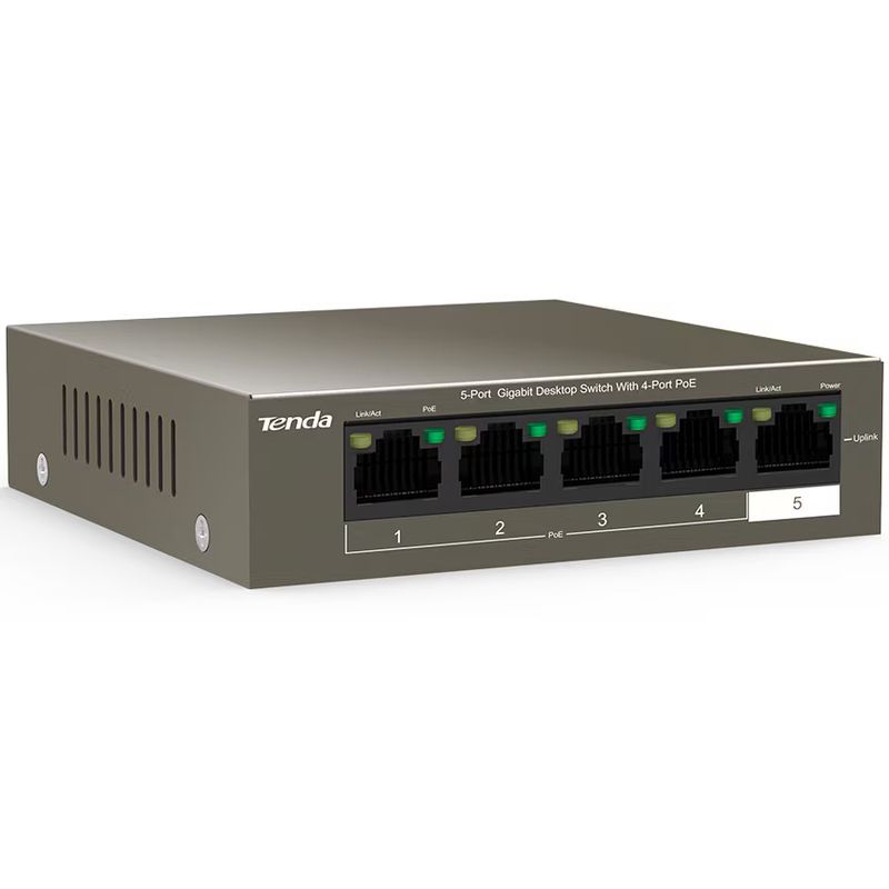 PC, gaming si accesorii - Retelistica - Switch-uri - Switch-uri cu management - Switch Tenda TEG1105P-4-63W 5 porturi PoE 10/100/1000 - Infinity.ro