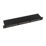 PC, gaming si accesorii - Retelistica - Cabluri si accesorii - PATCH PANEL LOGILINK 24 porturi, STP, Cat6, 1U pentru rack 19", black, "NP0055" - Infinity.ro