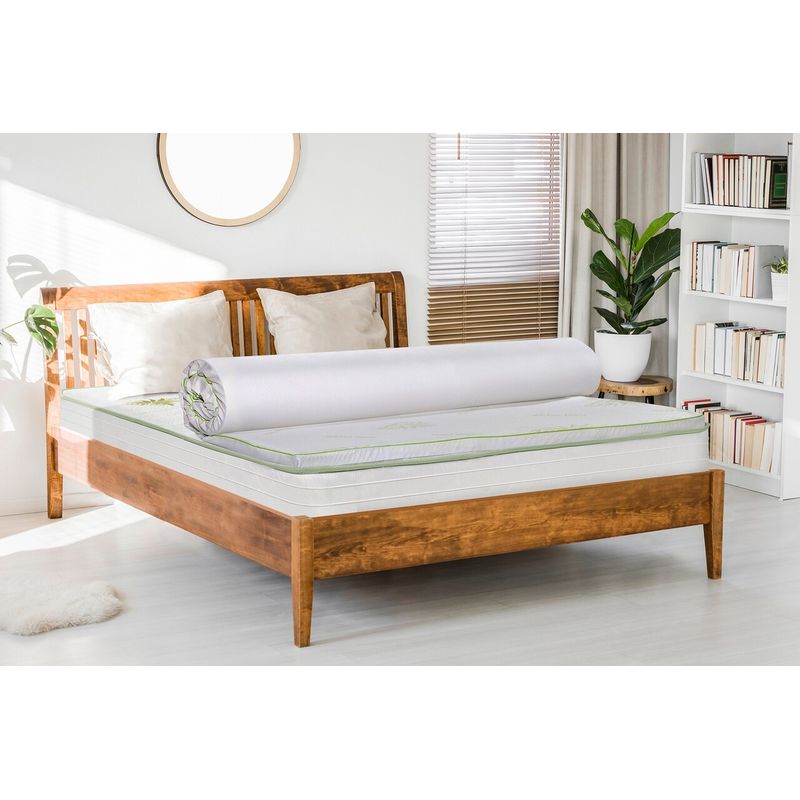 Casa si Gradina - Mobilier - Saltele si somiere - Toppere - Topper saltea Aloe Vera Therapy Memory Arctic Gel 7 zone de confort, 140x200 cm, H 5 cm - Infinity.ro