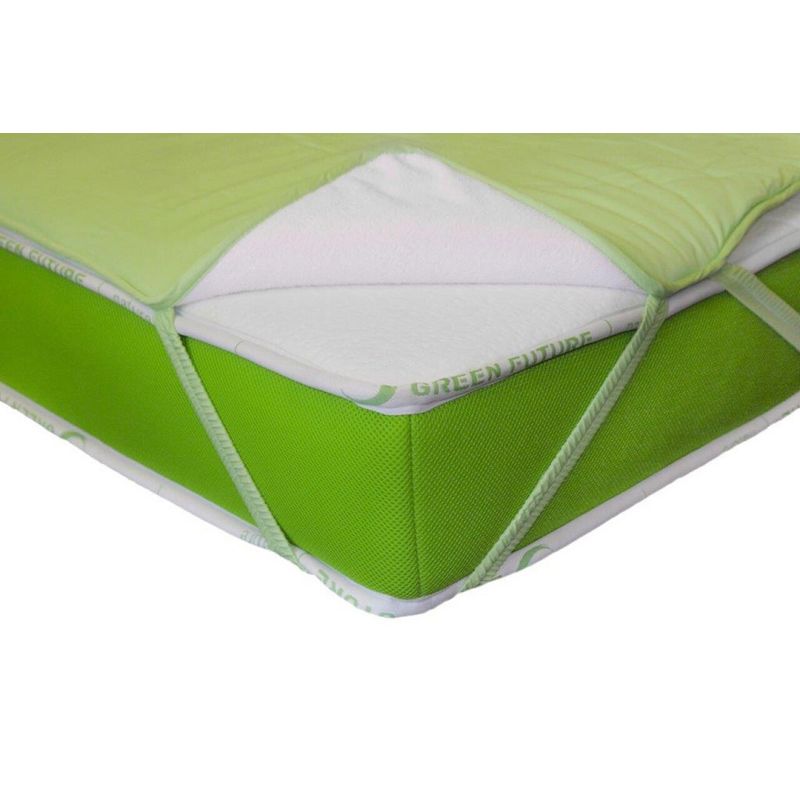 Casa si Gradina - Textile si covoare - Lenjerii de pat - Protectie saltea - Protectie saltea impermeabila Nature Bamboo Kids 60x120 cm, Verde - Infinity.ro
