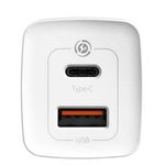 Laptop, Telefoane si Tablete - Telefoane mobile si accesorii - Accesorii Telefoane - Incarcatoare telefoane - Incarcator Retea Baseus GaN2 Lite Dual Port Type-C, USB, Quick Charger, 65W White - Infinity.ro
