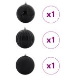 Casa si Gradina - Decoratiuni - Decoratiuni de sezon - Set de globuri de Craciun 3 pcs Negru - Infinity.ro