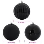 Casa si Gradina - Decoratiuni - Decoratiuni de sezon - Set de globuri de Craciun 3 pcs Negru - Infinity.ro