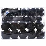 Casa si Gradina - Decoratiuni - Decoratiuni de sezon - Set de globuri de Craciun cu 150 LED 61 pcs Negru Plastic - Infinity.ro
