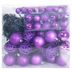 Casa si Gradina - Decoratiuni - Decoratiuni de sezon - Set de globuri de Craciun cu 300 LED 120 pcs Violet Plastic - Infinity.ro