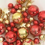Casa si Gradina - Decoratiuni - Decoratiuni de sezon - Set de globuri de Craciun 40 pcs Aurie si rosie - Infinity.ro