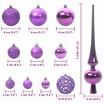 Casa si Gradina - Decoratiuni - Decoratiuni de sezon - Set de globuri de Craciun cu 300 LED 120 pcs Violet Plastic - Infinity.ro