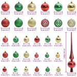 Casa si Gradina - Decoratiuni - Decoratiuni de sezon - Set de globuri de Craciun cu 150 LED 61 pcs Multicolour Plastic - Infinity.ro