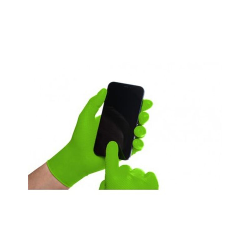 Casa si Gradina - Constructii - Echipamente de lucru - Manusi protectia muncii - Manusi nitril verde, texturate  GOGRIP , set 50buc XL - Infinity.ro