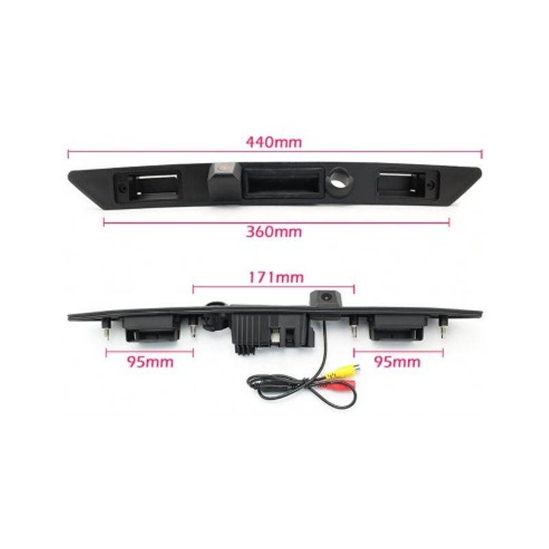 Auto si Moto - Electronice auto - Camere auto si DVR - Camera marsarier HD cu StarLight Night Vision pentru Audi A3, A4, A6, A8, Q7 cu suport de maner si lampi numar - Infinity.ro