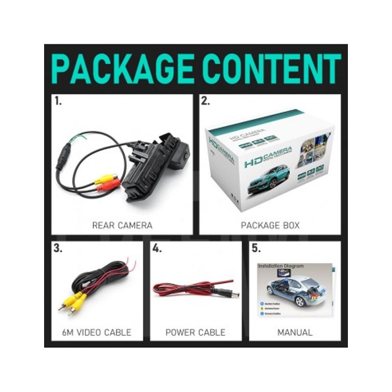 Auto si Moto - Electronice auto - Camere auto si DVR - Camera marsarier HD, unghi 170 grade cu StarLight Night Vision pentru Skoda Kodiaq, Karoq, Rapid, Scala - FA8046 - Infinity.ro