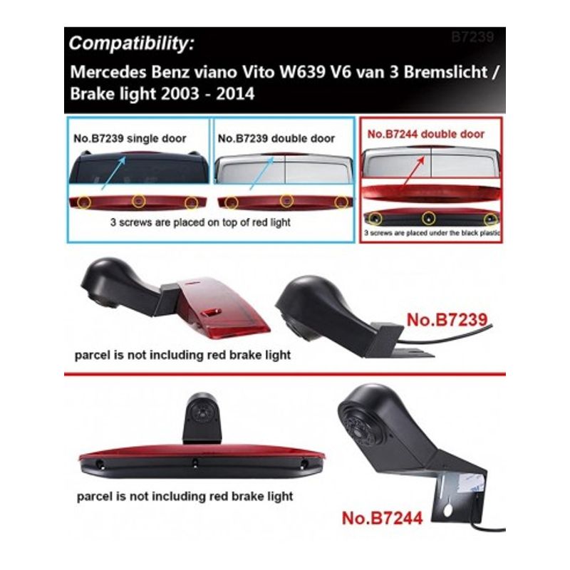 Auto si Moto - Electronice auto - Camere auto si DVR - Camera marsarier Mercedes Vito, Viano W639 2003 - 2014 - W639 - Infinity.ro