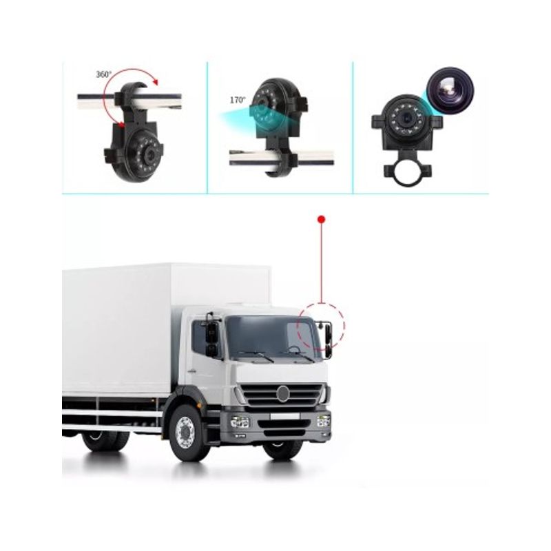 Auto si Moto - Electronice auto - Accesorii electronice auto - Camera marsarier cu infrarosu 12V - 24V pentru Camioane, Autocare, Bus-uri - Infinity.ro