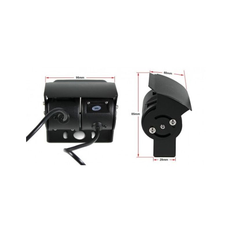 Auto si Moto - Electronice auto - Accesorii electronice auto - Camera marsarier dubla, reglabila 12V – 24V pentru Camioane, Autocare, Bus-uri - Infinity.ro