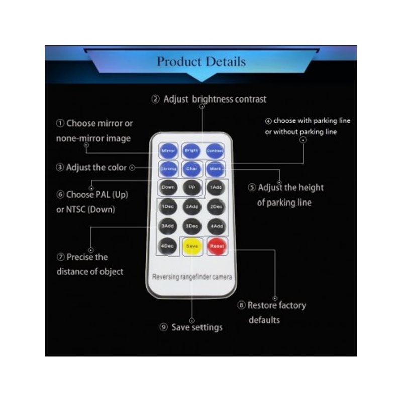 Auto si Moto - Electronice auto - Accesorii electronice auto - Camera auto marsarier / frontala cu sistem Rangefinder C401-AD - Infinity.ro