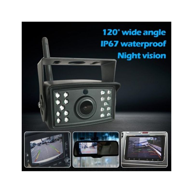 Auto si Moto - Electronice auto - Accesorii electronice auto - Camera auto WI-FI rezolutie HD pentru marsarier/frontala cu Nightvision 12-24V WIFI - Infinity.ro