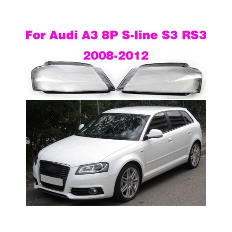 Auto si Moto - Piese auto si accesorii - Caroserie - Faruri, stopuri si proiectoare - Set 2 sticle faruri pentru Audi A3 8P Facelift (2008 - 2012) - Infinity.ro