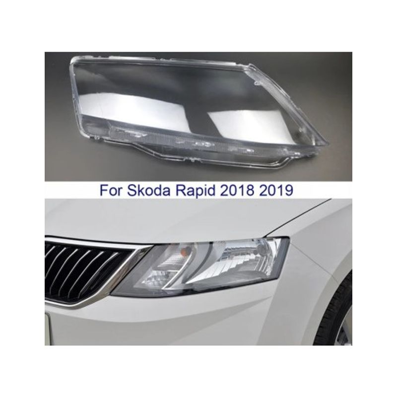 Auto si Moto - Piese auto si accesorii - Caroserie - Faruri, stopuri si proiectoare - Set 2 sticle faruri pentru Skoda Rapid (2018 - 2019) - Infinity.ro