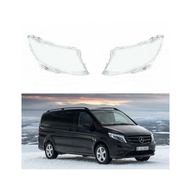 Auto si Moto - Piese auto si accesorii - Caroserie - Faruri, stopuri si proiectoare - Set 2 sticle faruri pentru Mercedes Vito W447 (2014 - 2019) - Infinity.ro