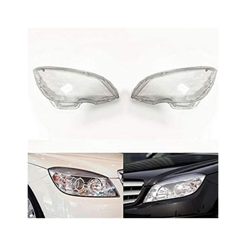 Auto si Moto - Piese auto si accesorii - Caroserie - Faruri, stopuri si proiectoare - Set 2 sticle faruri pentru Mercedes C-Class W204 Non Facelift (2007 - 2010) - HW002 - Infinity.ro