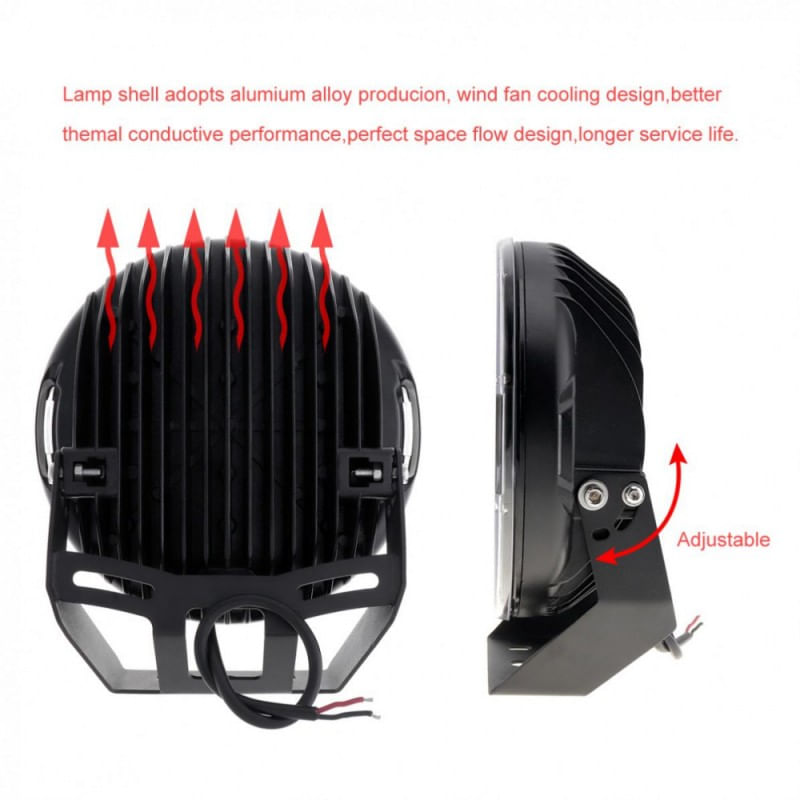 Auto si Moto - Electrice auto - Iluminare si semnalizare - Becuri auto - Proiector LED Auto Offroad 225W, 12V-24V, 18000 Lumeni, Rotund, Spot Beam 30 Grade - Infinity.ro