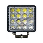 Auto si Moto - Electrice auto - Iluminare si semnalizare - Becuri auto - Proiector LED Auto Offroad 4D cu Angel Eyes 48W/12V-24V, 3520 Lumeni, Patrat, Spot Beam 30 Grade - Infinity.ro