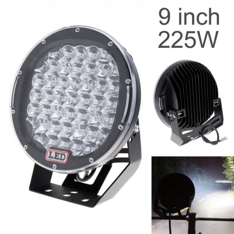 Auto si Moto - Electrice auto - Iluminare si semnalizare - Becuri auto - Proiector LED Auto Offroad 225W, 12V-24V, 18000 Lumeni, Rotund, Spot Beam 30 Grade - Infinity.ro
