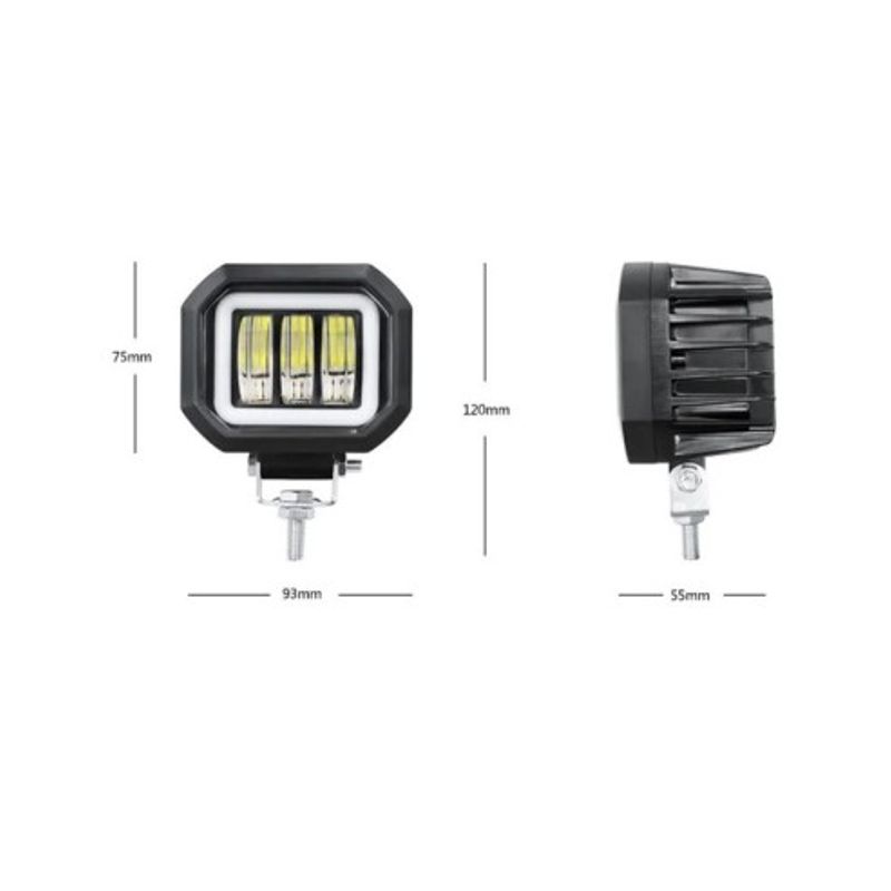 Auto si Moto - Electrice auto - Iluminare si semnalizare - Becuri auto - Proiector LED cu angel eyes pentru offroad auto, moto, atv, putere 30W, luminozitate 2700 lumeni - Infinity.ro
