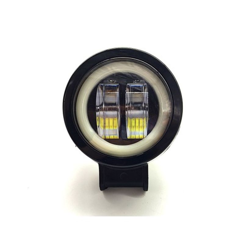 Auto si Moto - Electrice auto - Iluminare si semnalizare - Becuri auto - Proiector LED cu angel eyes pentru offroad auto, moto, atv, putere 20W, luminozitate 1800 lumeni - Infinity.ro