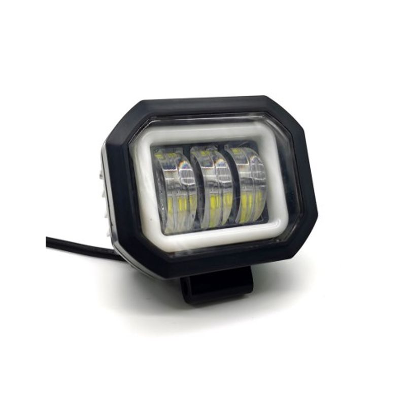 Auto si Moto - Electrice auto - Iluminare si semnalizare - Becuri auto - Proiector LED cu angel eyes pentru offroad auto, moto, atv, putere 30W, luminozitate 2700 lumeni - Infinity.ro