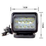 Auto si Moto - Electrice auto - Iluminare si semnalizare - Becuri auto - Proiector LED Rotativ cu Telecomanda Wireless 50W, 4000 lumeni, SPOT Beam, Alb - Infinity.ro
