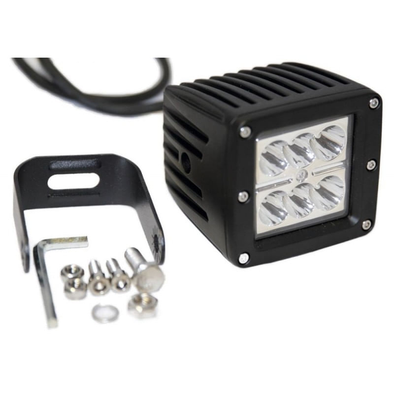 Auto si Moto - Electrice auto - Iluminare si semnalizare - Becuri auto - Proiector LED Auto Offroad 18W/12V-24V, Patrat, 1320 Lumeni, Flood Beam 90 Grade - Infinity.ro