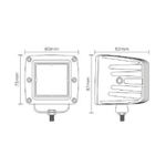 Auto si Moto - Electrice auto - Iluminare si semnalizare - Becuri auto - Proiector LED Auto Offroad 18W/12V-24V, Patrat, 1320 Lumeni, Flood Beam 90 Grade - Infinity.ro