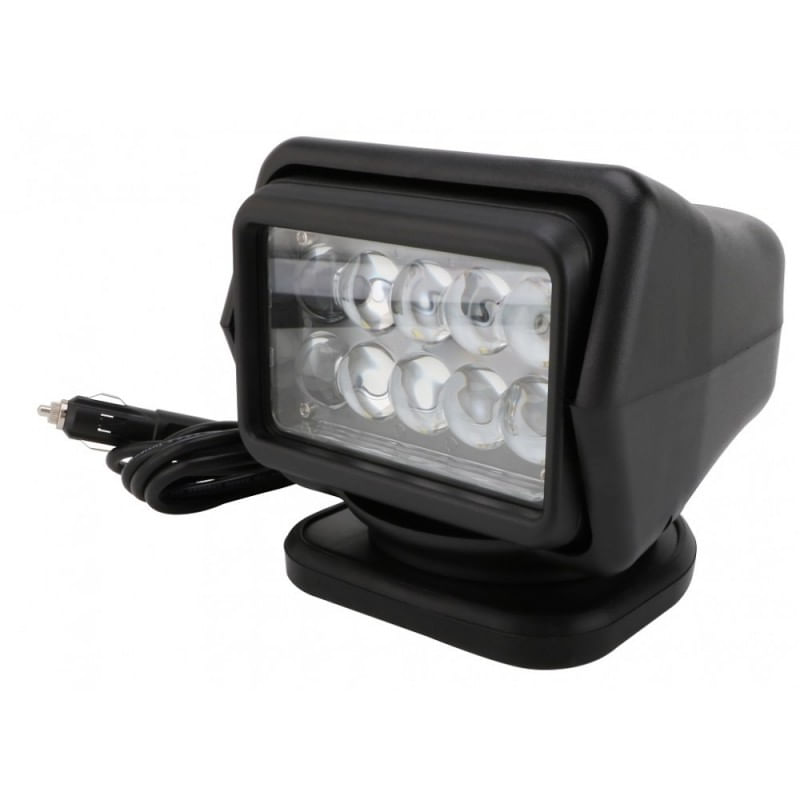 Auto si Moto - Electrice auto - Iluminare si semnalizare - Becuri auto - Proiector LED Rotativ cu Telecomanda Wireless 50W, 4000 lumeni, SPOT Beam, Negru - Infinity.ro