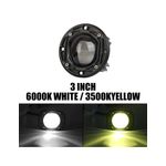 Auto si Moto - Electrice auto - Iluminare si semnalizare - Becuri auto - Proiector LED Auto Offroad cu doua culori (alb+galben) 30W/12V-24V, 1500 Lumeni, Incastrabil, Flood Beam 90 Grade - Infinity.ro