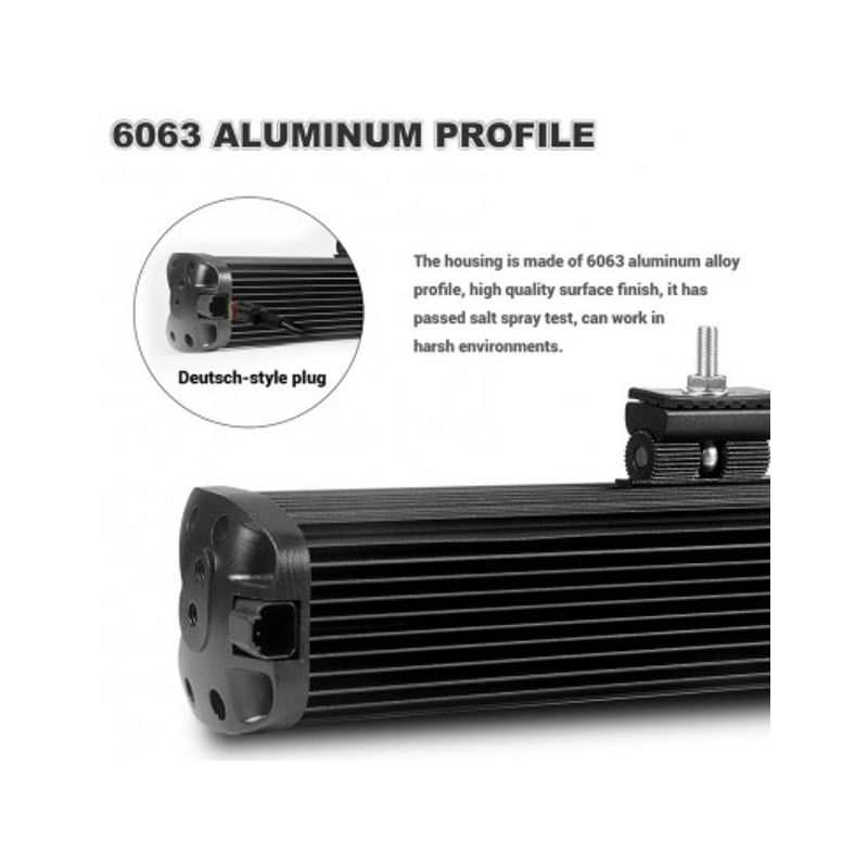 Auto si Moto - Piese auto si accesorii - Caroserie - Faruri, stopuri si proiectoare - LED Bar Auto 90W 6D 12V-24V, 9720 Lumeni, 21"/53.5 cm - Infinity.ro