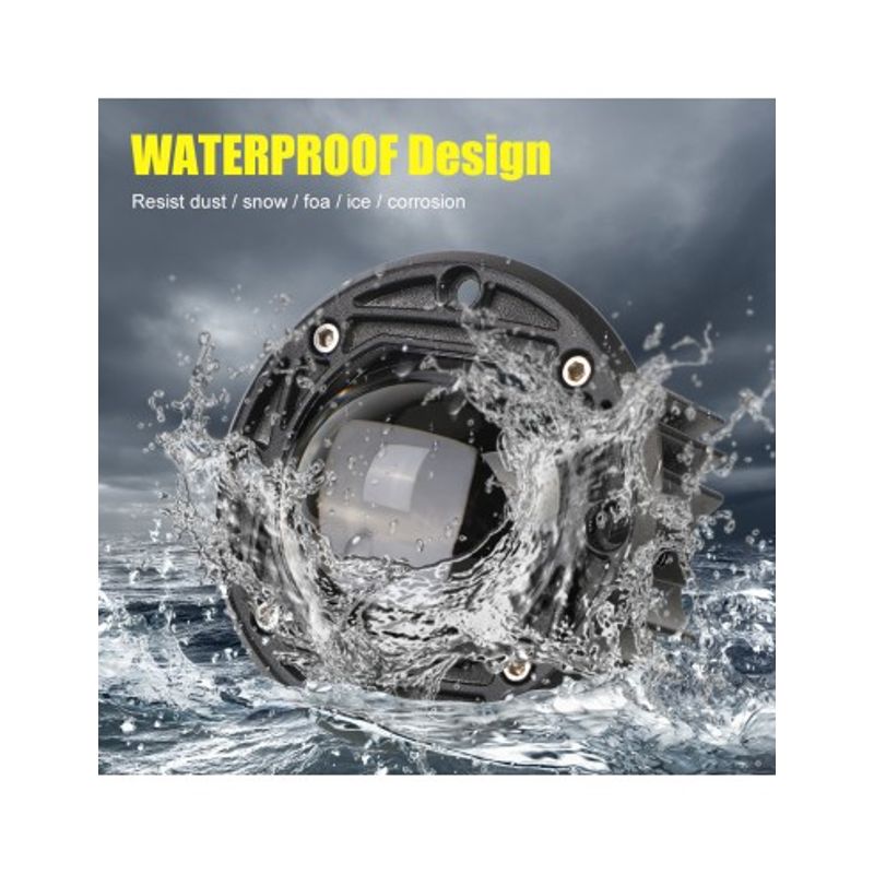 Auto si Moto - Electrice auto - Iluminare si semnalizare - Becuri auto - Proiector LED Auto Offroad cu doua culori (alb+galben) 30W/12V-24V, 1500 Lumeni, Incastrabil, Flood Beam 90 Grade - Infinity.ro