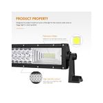 Auto si Moto - Piese auto si accesorii - Caroserie - Faruri, stopuri si proiectoare - LED Bar Auto Curbat 594W, leduri pe 3 randuri, 12V-24V, 41580 Lumeni, 42"/107 cm, Combo Beam 12/60 Grade - Infinity.ro