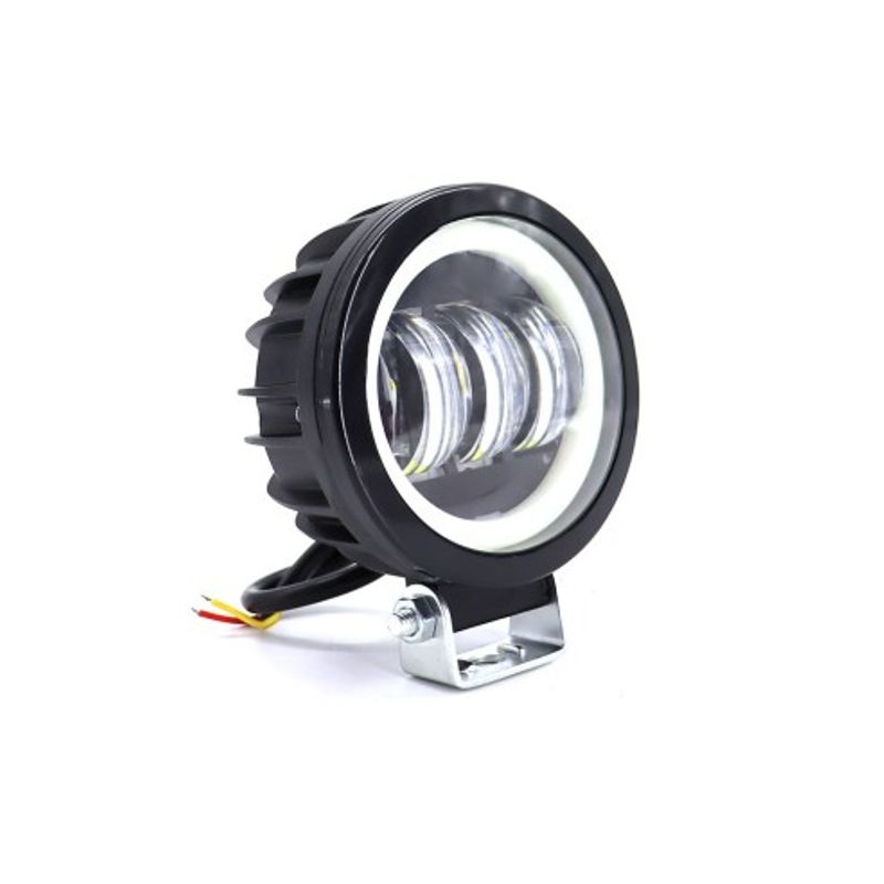 Auto si Moto - Electrice auto - Iluminare si semnalizare - Becuri auto - Proiector LED cu angel eyes pentru offroad auto, moto, atv, putere 30W, luminozitate 2700 lumeni - Infinity.ro
