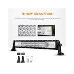 Auto si Moto - Piese auto si accesorii - Caroserie - Faruri, stopuri si proiectoare - LED Bar Auto Curbat 594W, leduri pe 3 randuri, 12V-24V, 41580 Lumeni, 42"/107 cm, Combo Beam 12/60 Grade - Infinity.ro